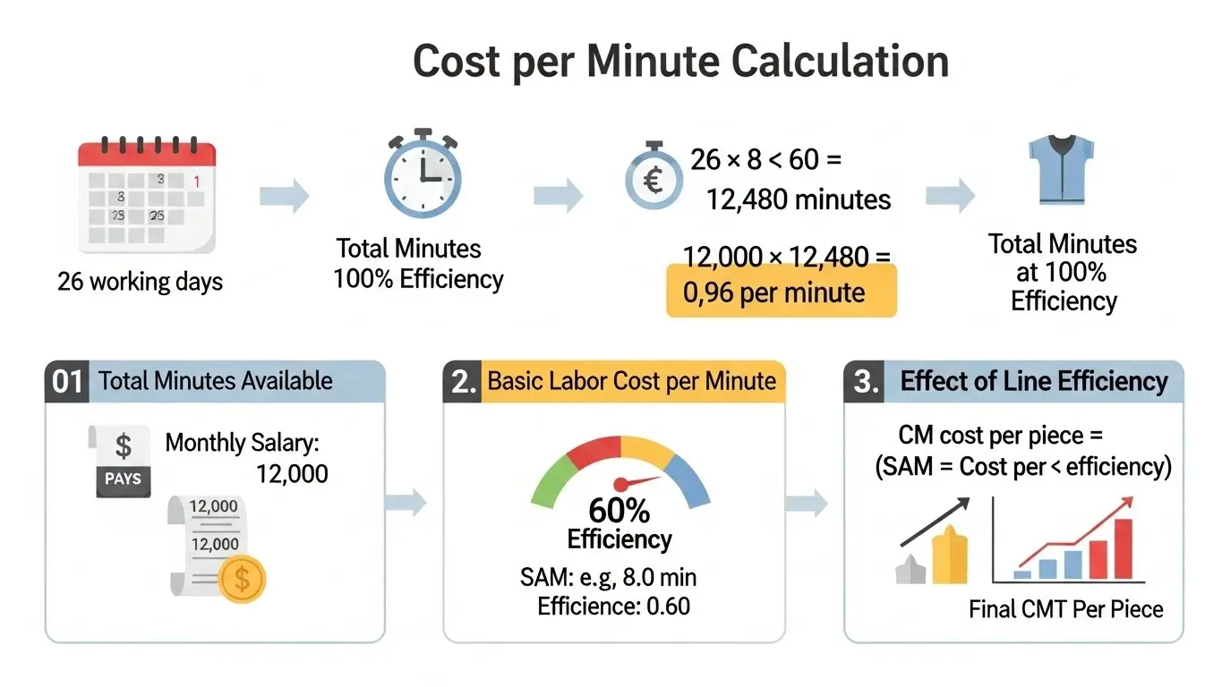 Cost per Minute Calculation in the Garment Industry